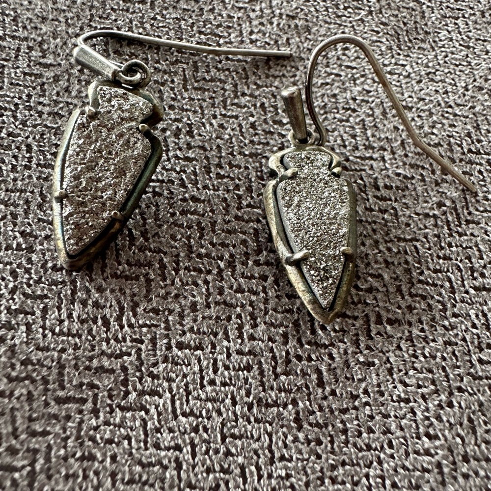 Arrowhead Drop Dangle Pierced Earrings - image 1